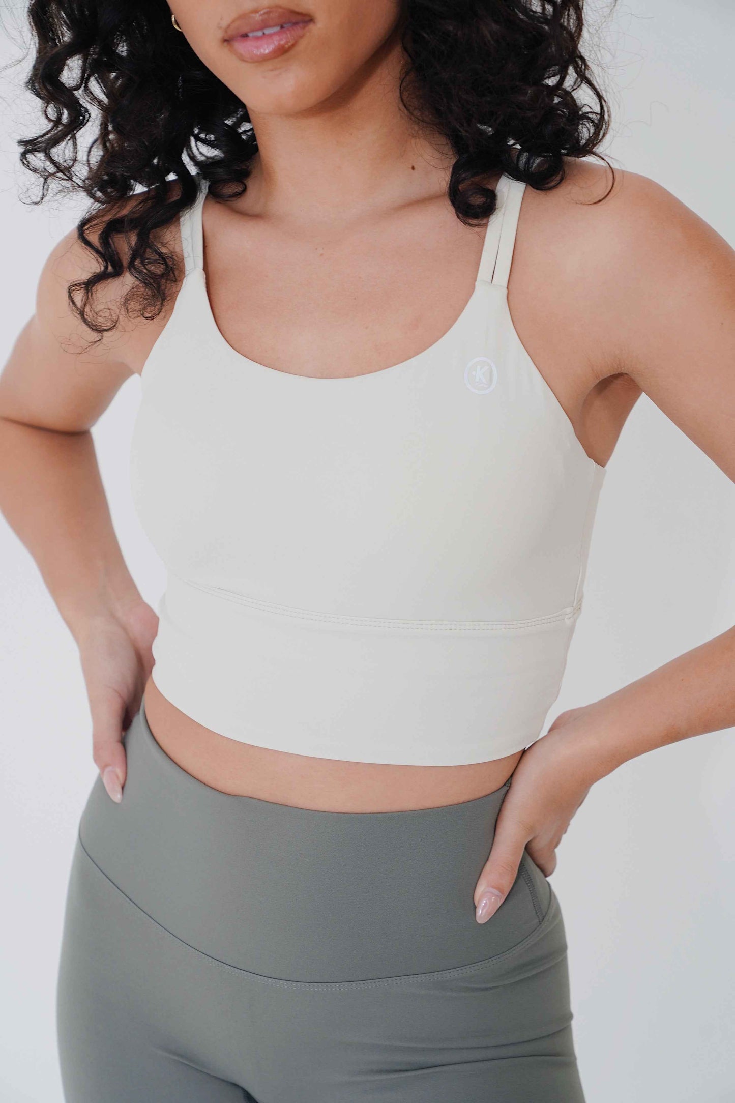 I Am Confident White Cropped Tank