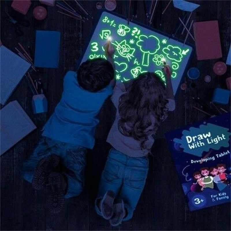 Draw With Light Kids' Learning Tablet Magic Drawing Board DailySale