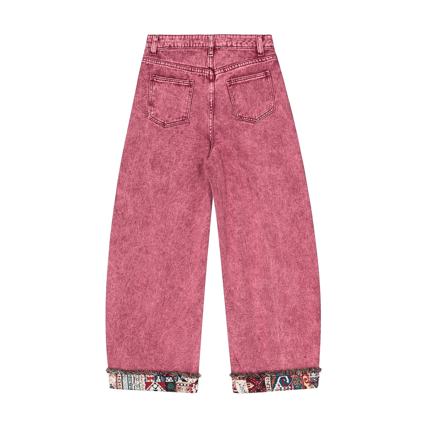 Patch Dream Washed Rose Jeans - Tapestry Patchwork Luxury Denim | LuxuryUrbanwear - Luxuryurbanwear