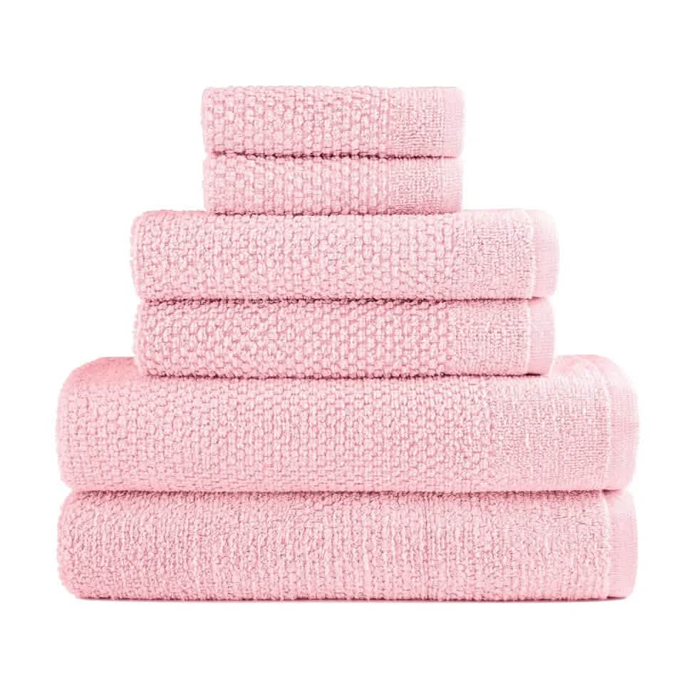 6-Piece: Dan River Popcorn Cotton Bath Towel Set DailySale