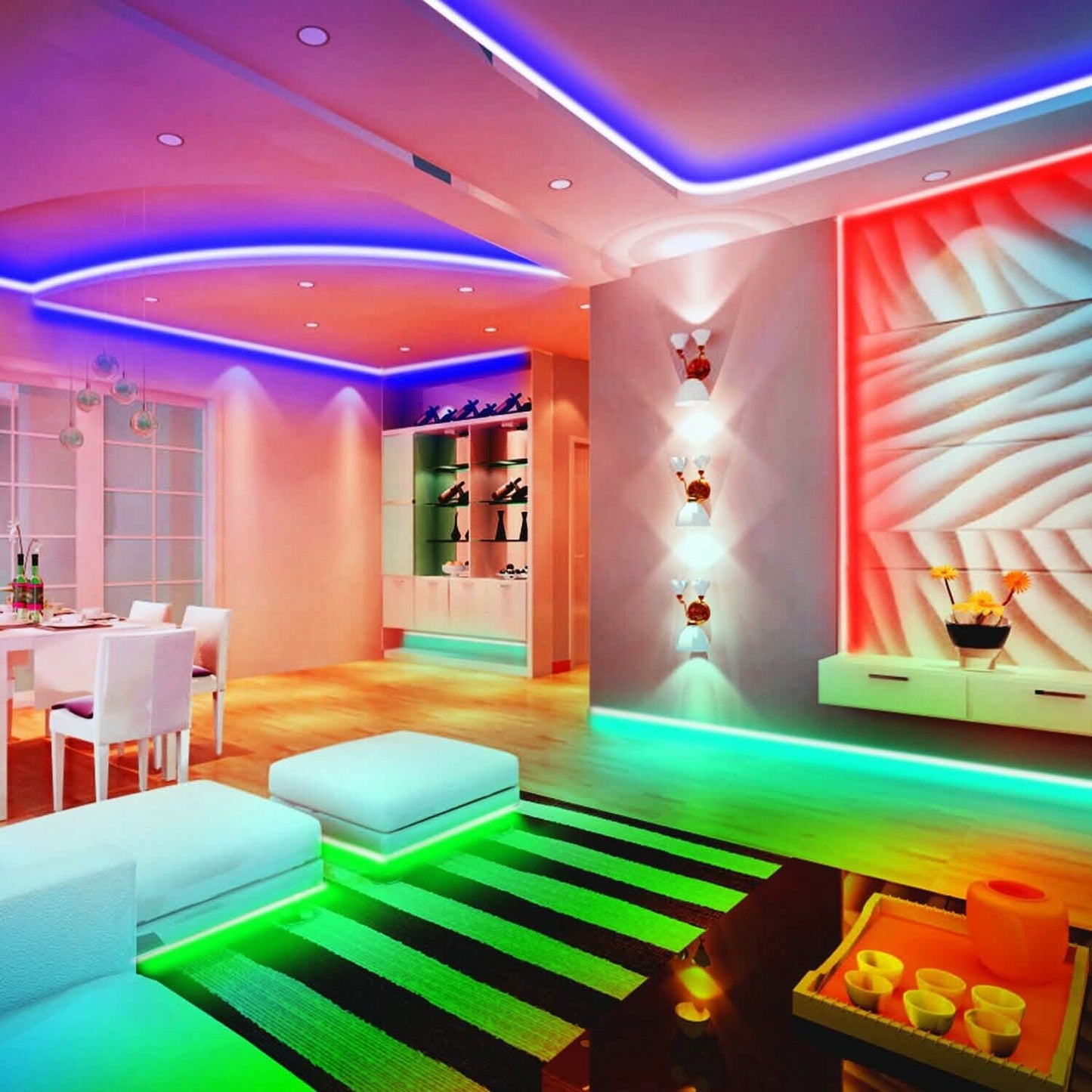 5M LED Strip Light 5050 SMD RGB Waterproof Smart WIFI IR APP Controller DailySale