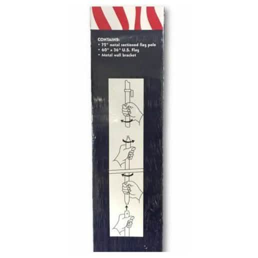 6-Foot Deluxe U.S. Flag Pole Set with Golden Eagle Top by Americana DailySale