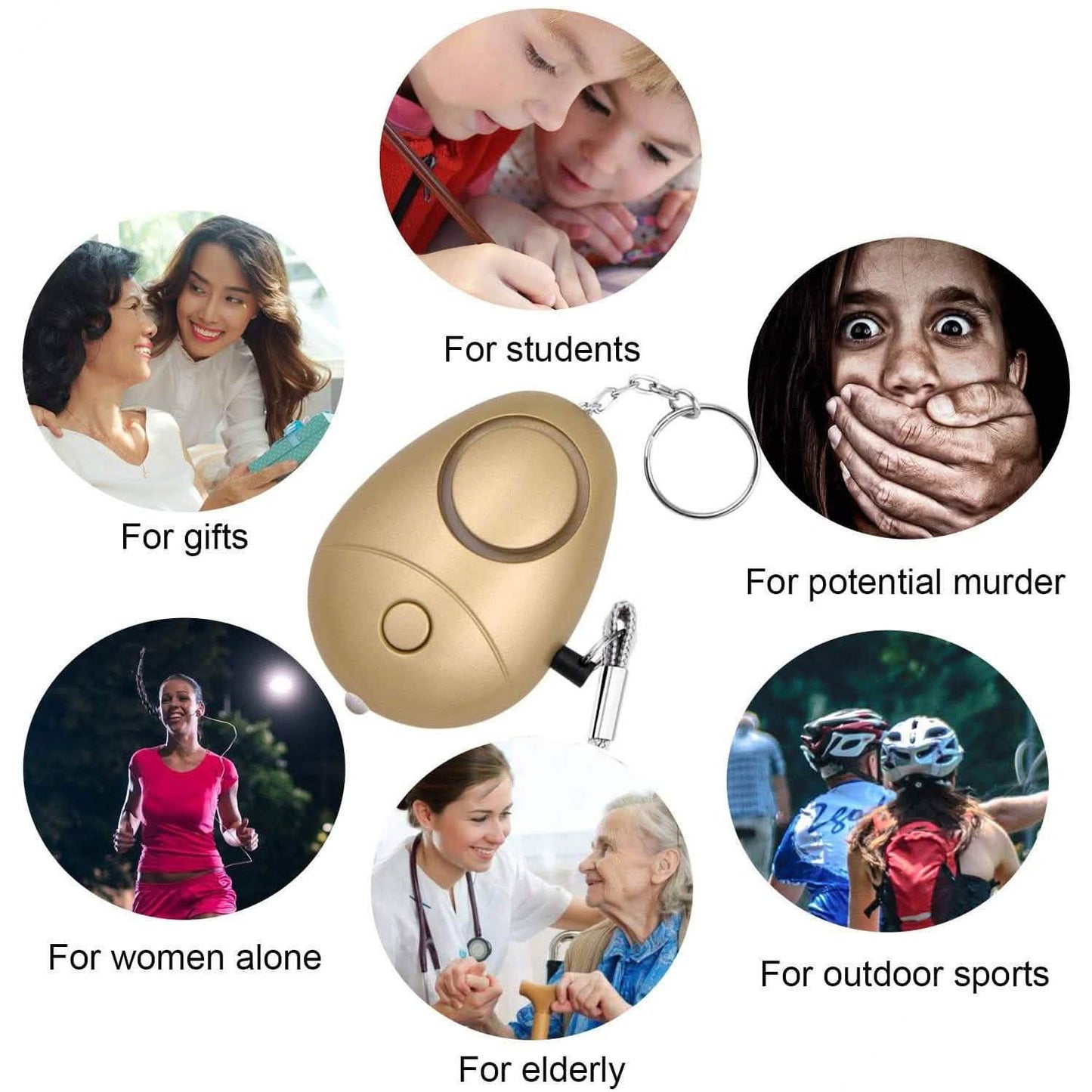 6-Pack: 140DB Personal Security Alarm Keychain with LED Lights DailySale