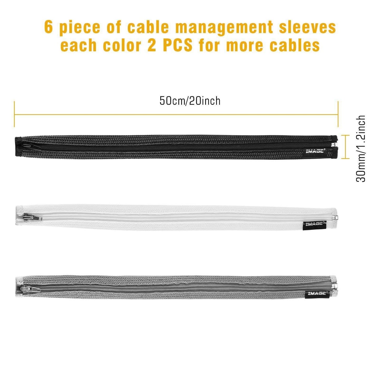 6-Pack: Cable Sleeve Wrap Cover DailySale