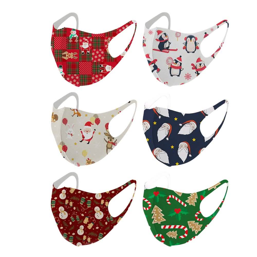 6-Pack: Fun Designed Holiday Themed Reusable Face Masks DailySale