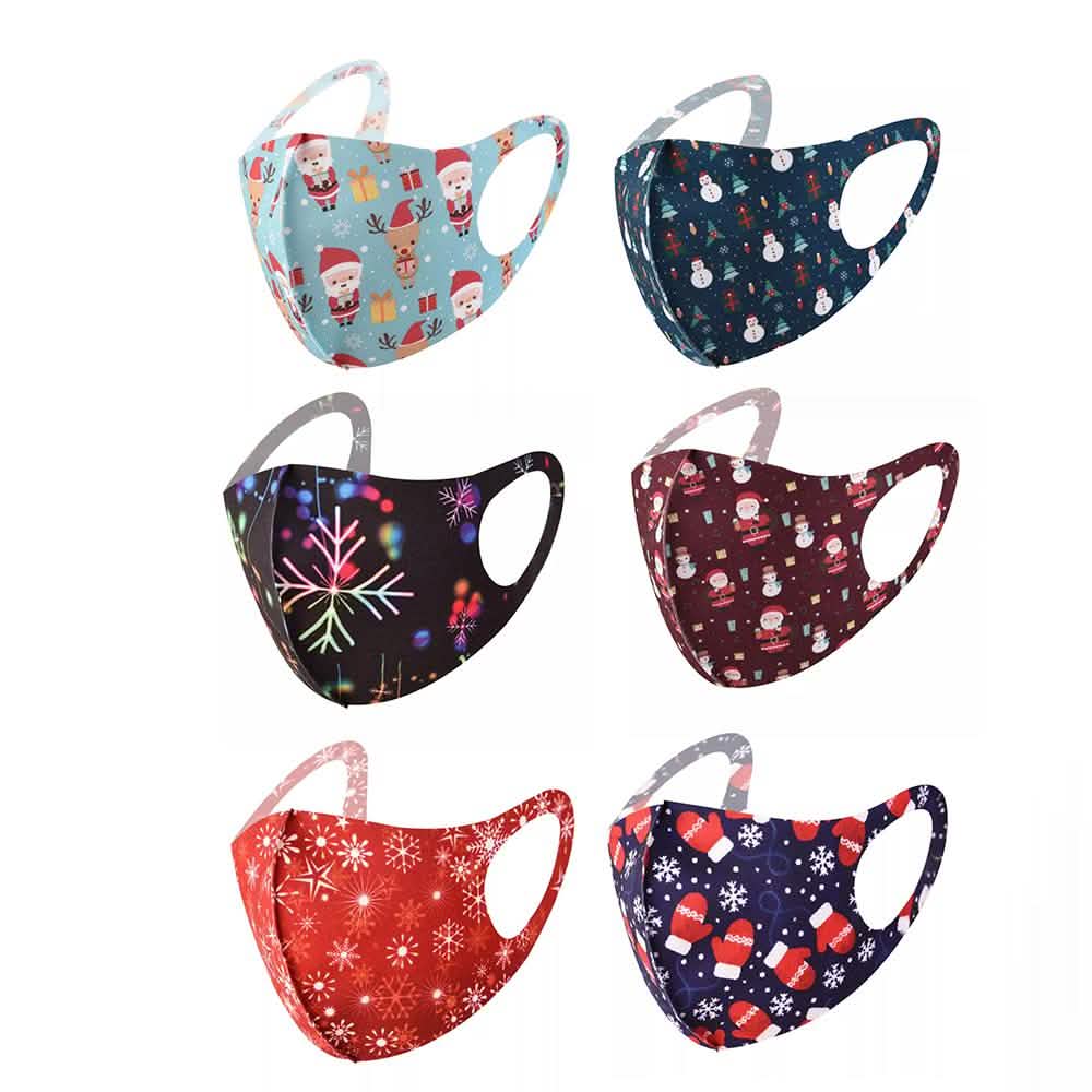 6-Pack: Fun Designed Holiday Themed Reusable Face Masks DailySale