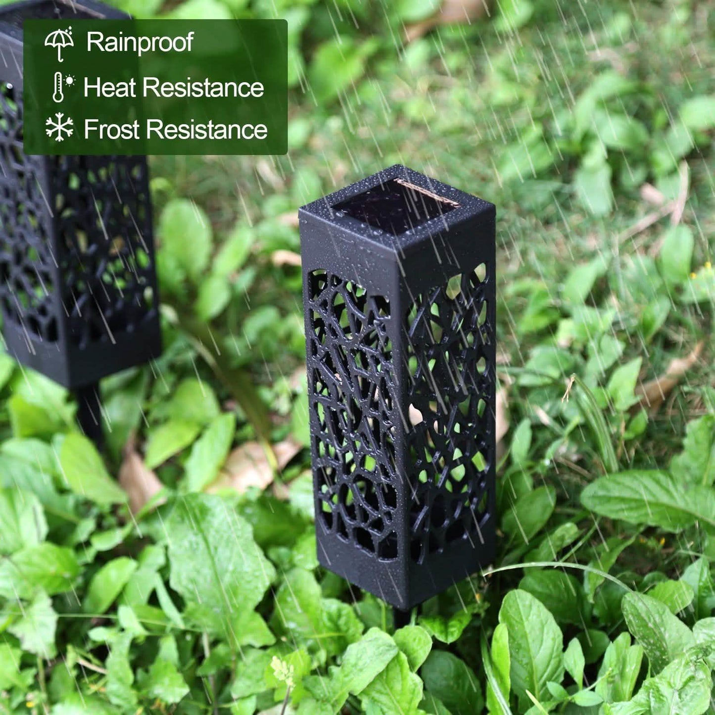 6-Pack: Outdoor Solar Light Powered Garden Pathway Lights Waterproof Hollow with Ground Spike DailySale