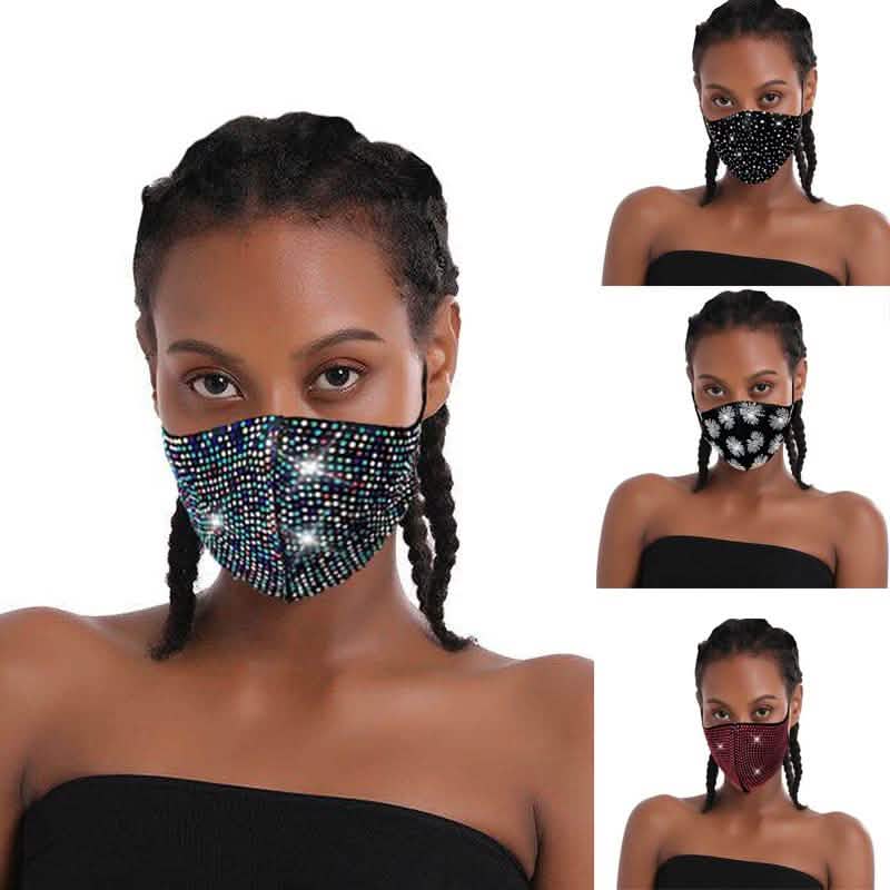 6-Pack: Rhinestone Bling Face Mask DailySale