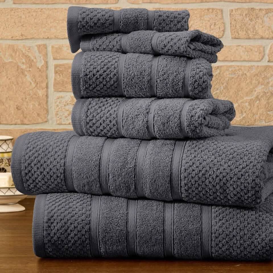 6-Piece Bibb Home Absorbent 100% Egyptian Cotton Towel Set DailySale