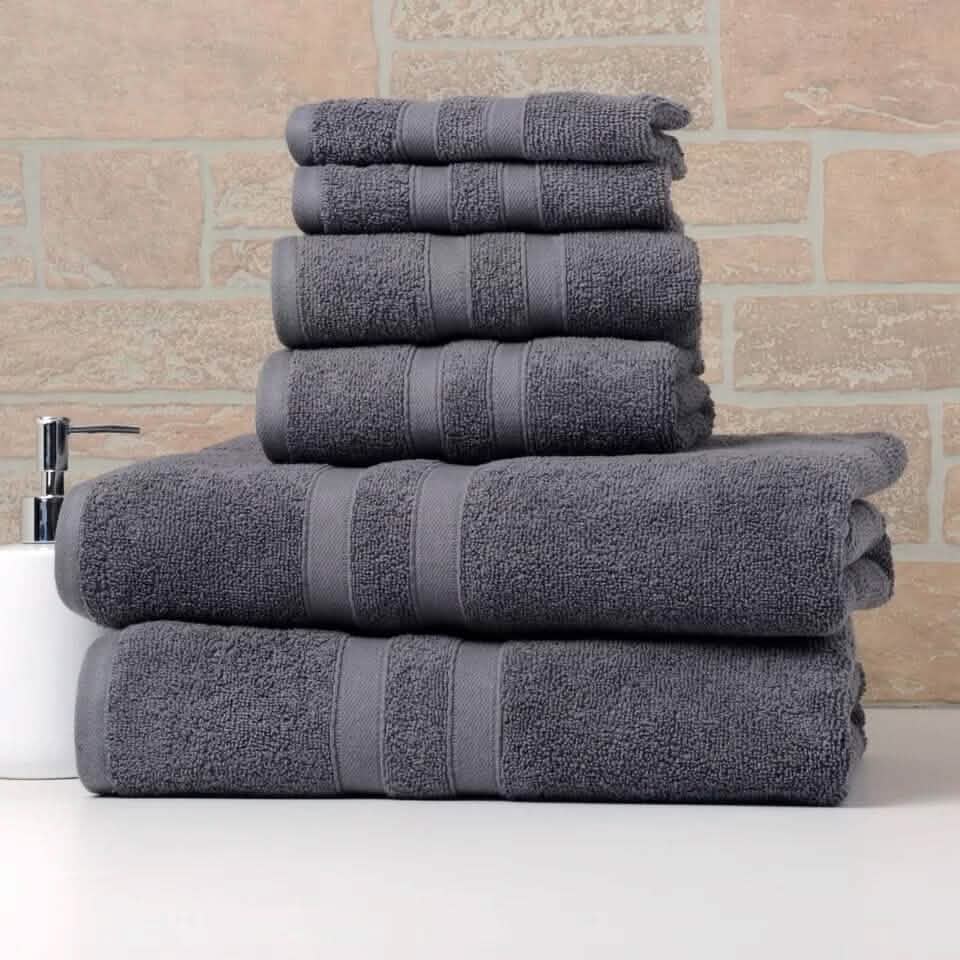 6-Piece Bibb Home Absorbent 100% Egyptian Cotton Towel Set DailySale