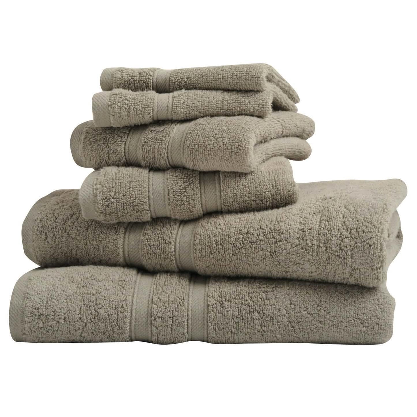 6-Piece: Bibb Home Zero Twist Egyptian Cotton Towel Set DailySale
