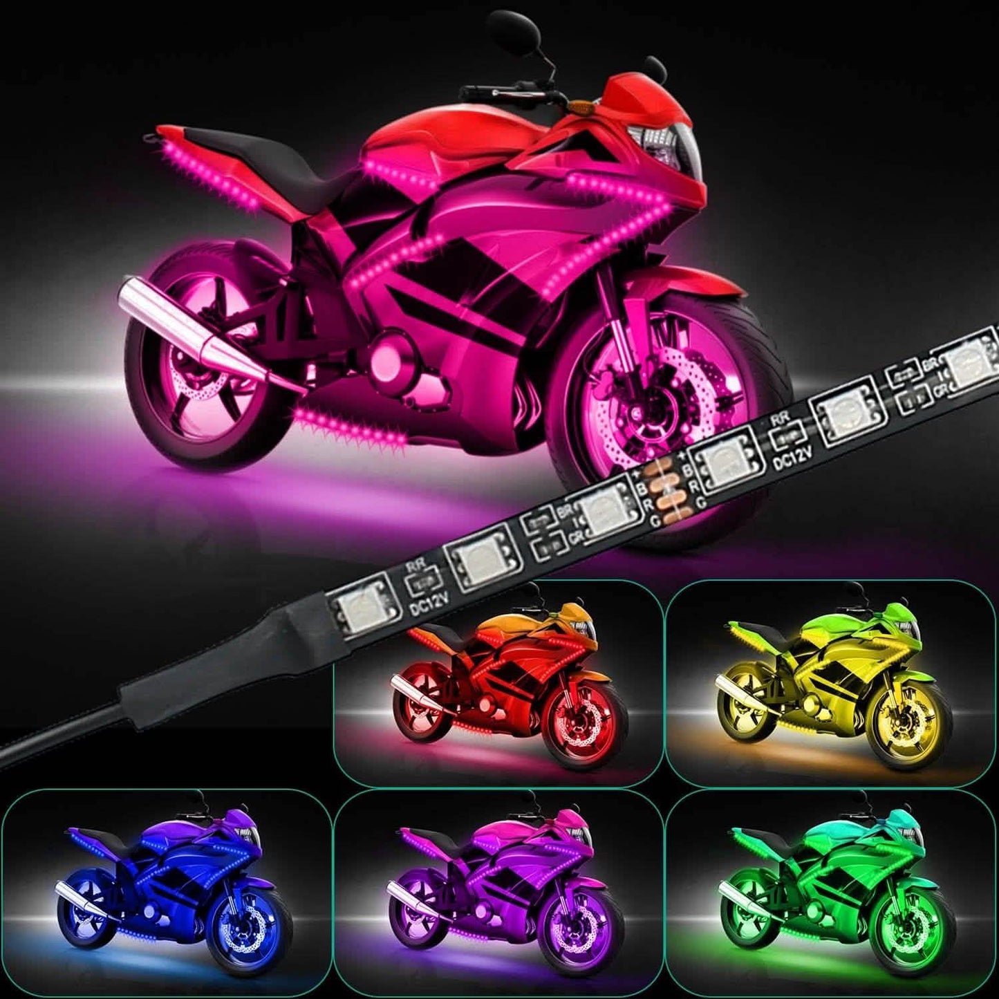 6-Piece: Motorcycle LED Light Strips DailySale