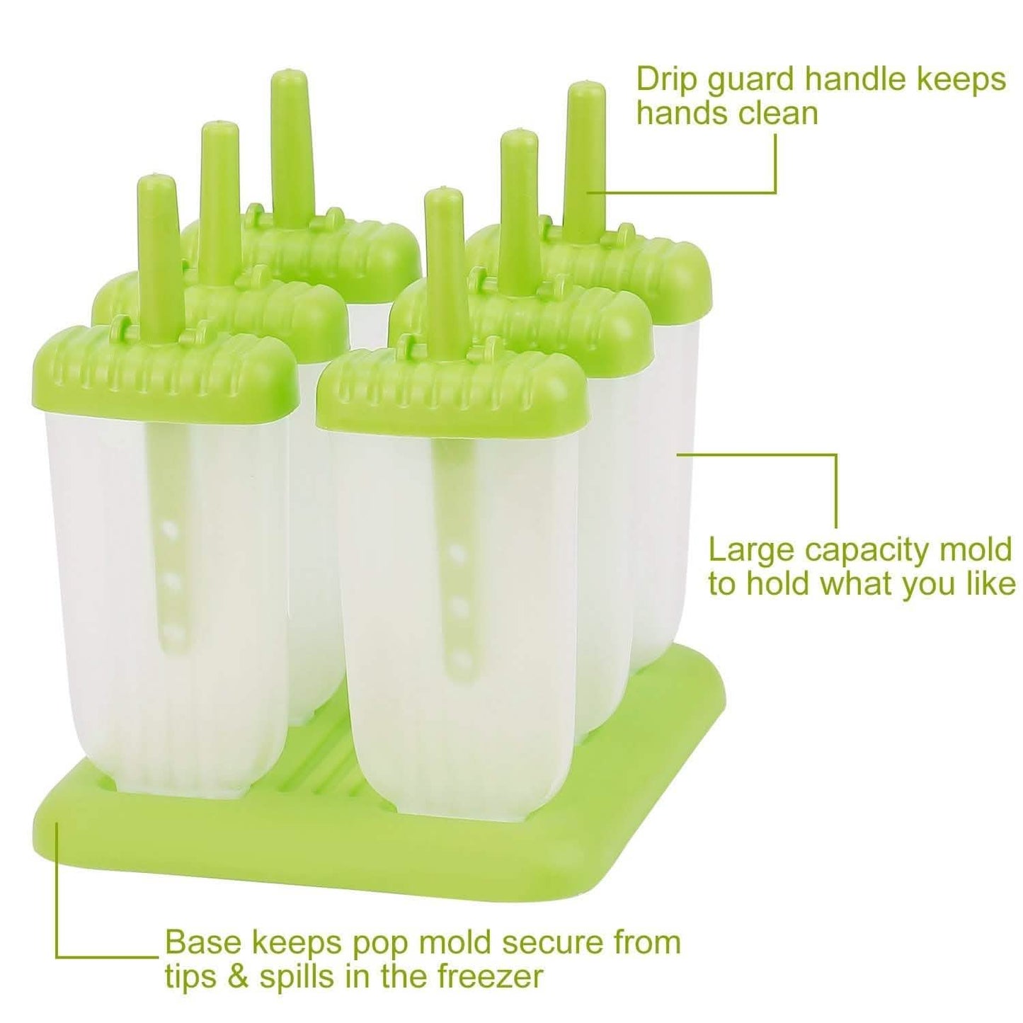 6-Piece: Popsicle Molds Reusable Ice Cream DIY Ice Pop Maker DailySale