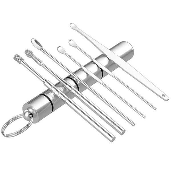 6-Piece: Portable Stainless Steel Ear Pick Set DailySale