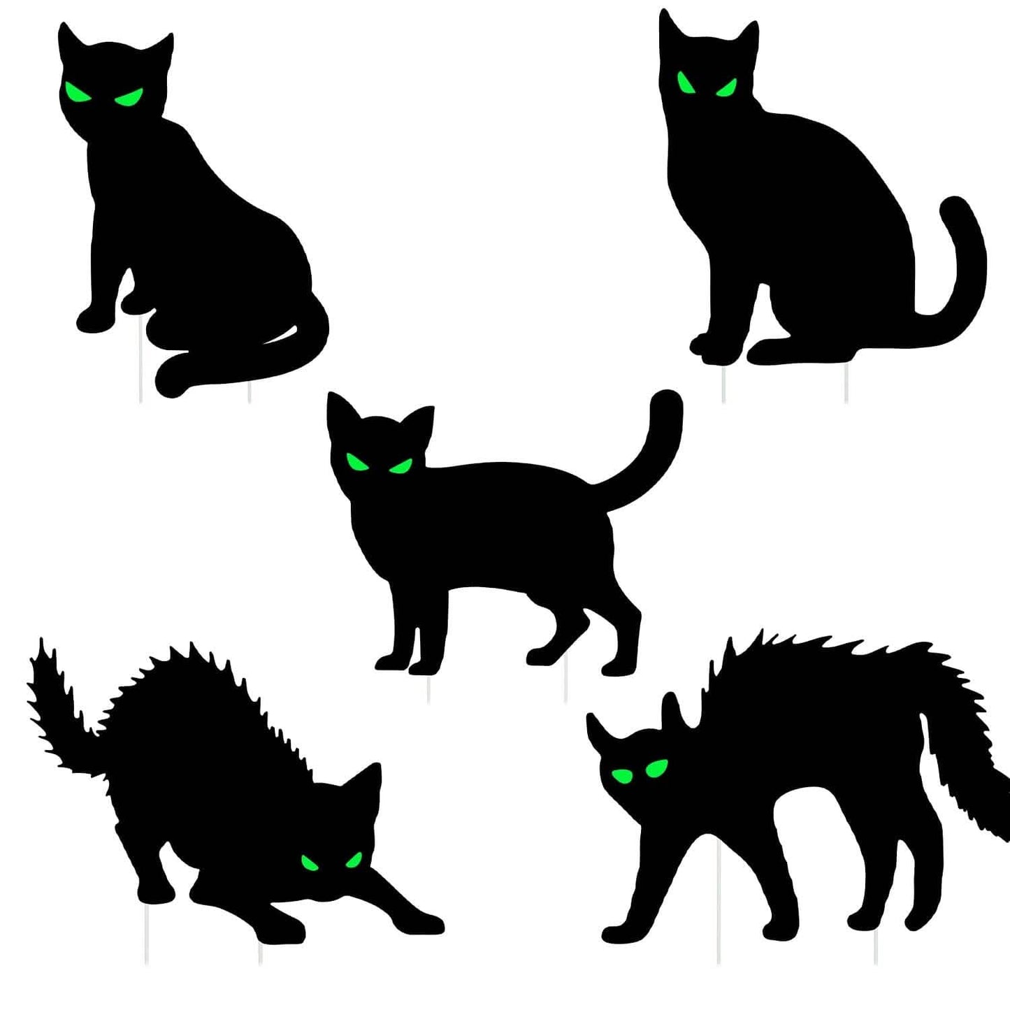 6-Pieces: Glow in the Dark Halloween Yard Sign Decorations with 12 Stakes DailySale