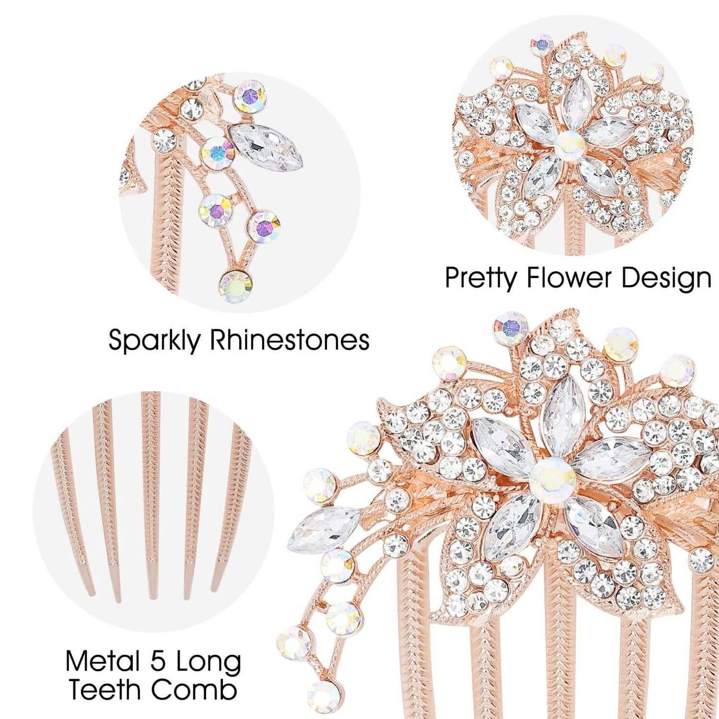 6-Pieces: Rhinestone Encrusted Hairpin Barrette Accessory DailySale