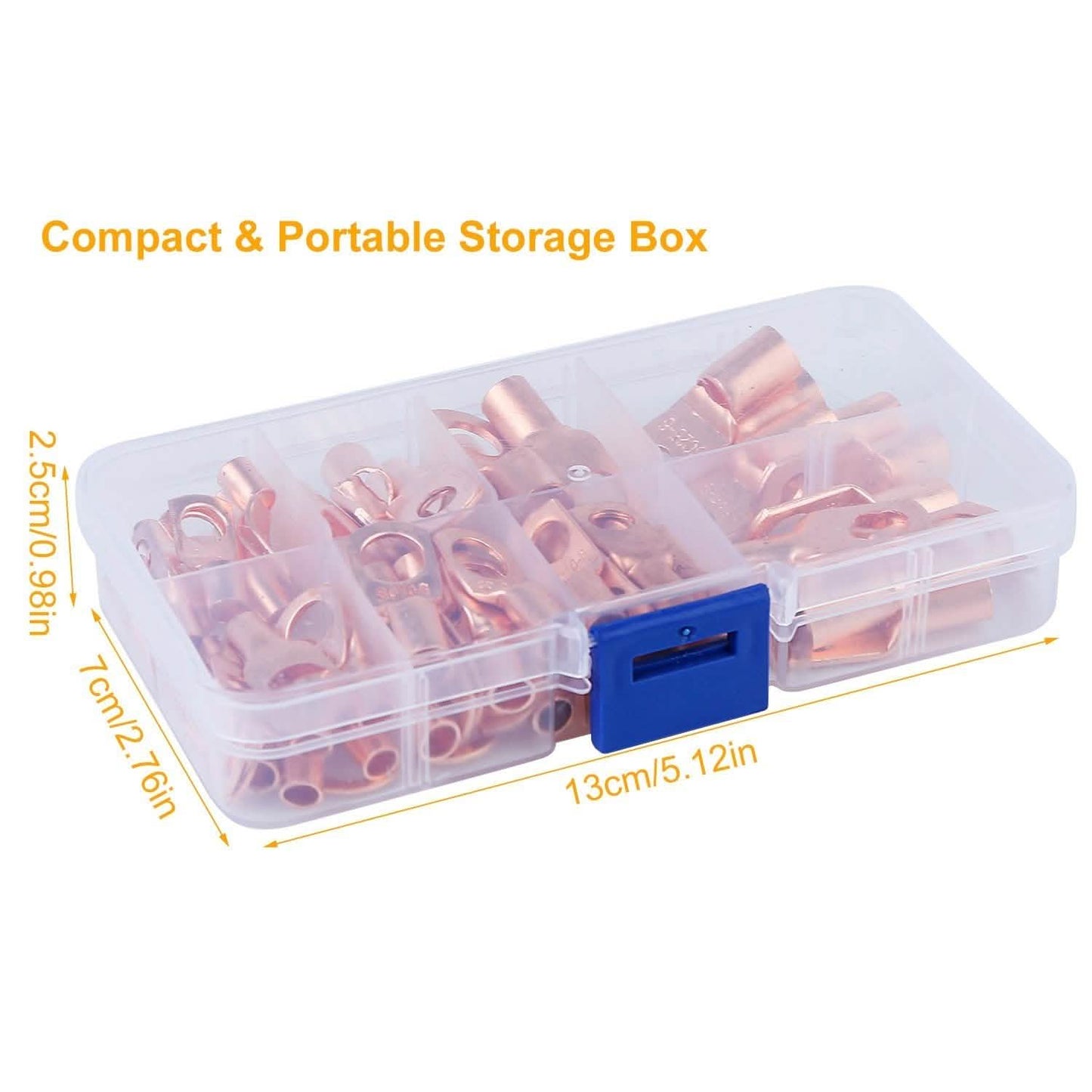 60-Piece: Battery Bare Copper Ring Lug Terminals DailySale