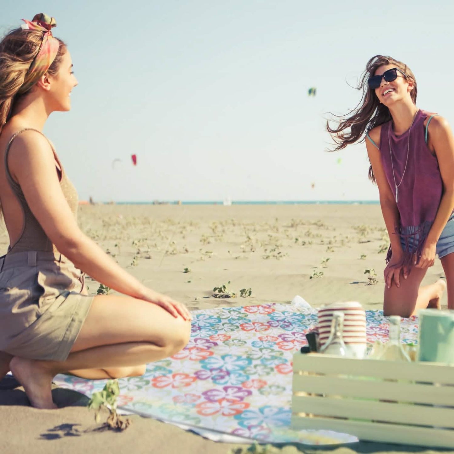 60" x 78" Foldable Waterproof Picnic Blanket with Strap DailySale