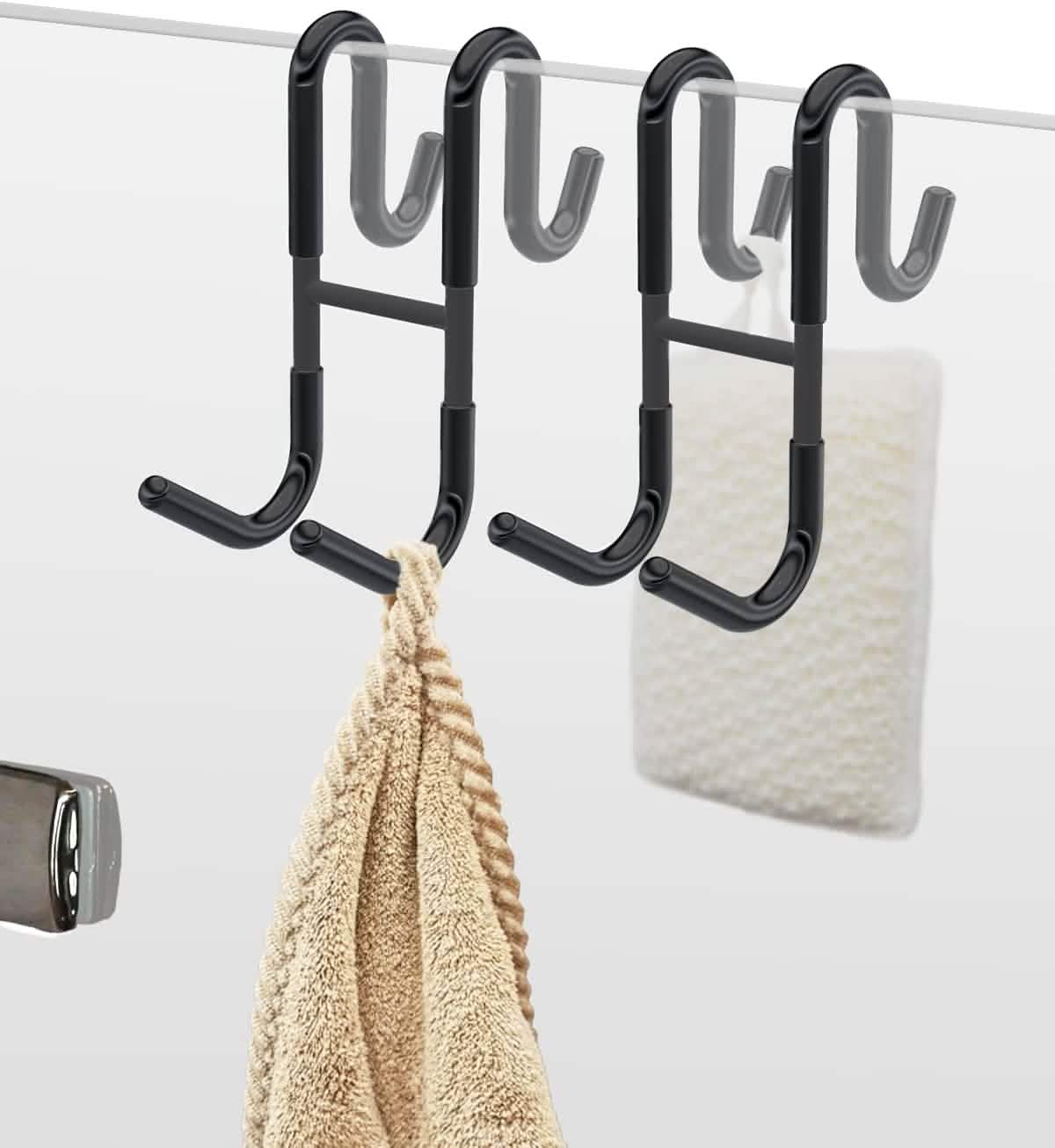 Rust-Resistant Door Mount Shower Hook – Strong Multifunctional Hanging Hook DailySale