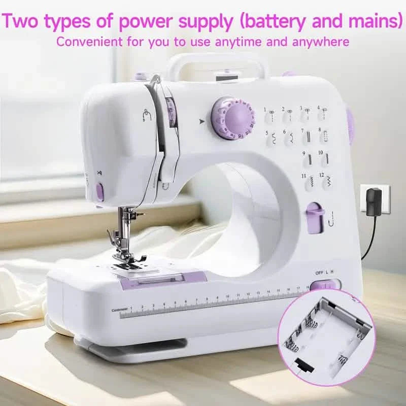 Pro Portable Electric Sewing Machine – 12 Stitches, Adjustable Speed, Multifunctional DailySale