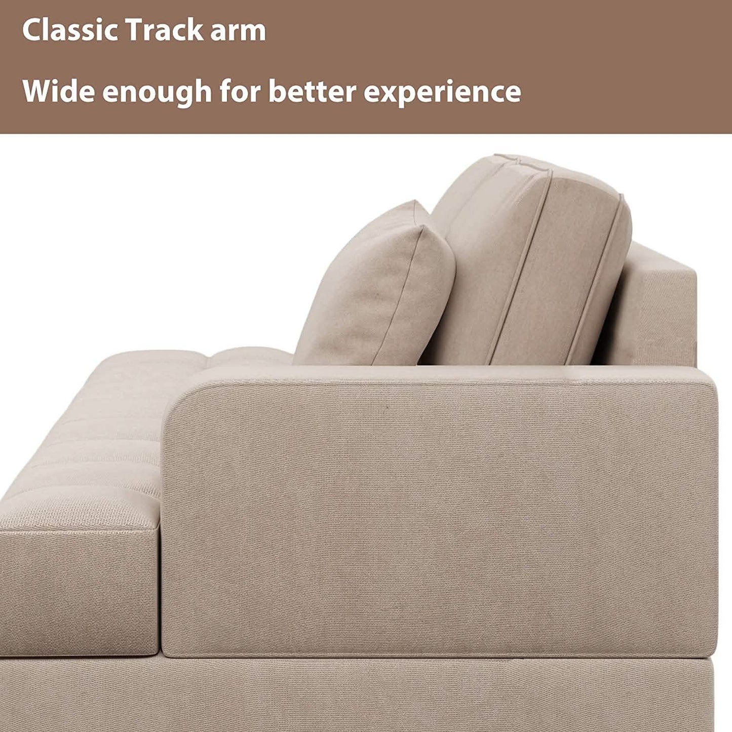 64" Deep Tufted Upholstered Textured Fabric Chaise Lounge Toss Pillow Included DailySale