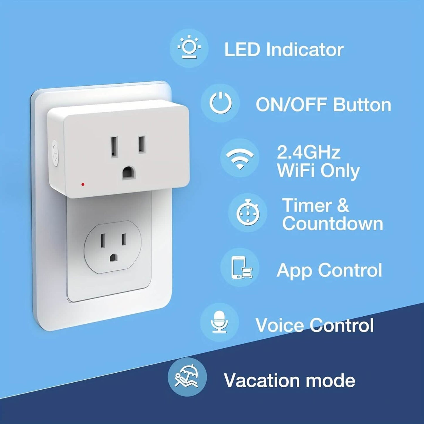 2-Pack: WiFi Smart Plug – 15A, Timer & App Control, Works with Alexa & Google Home DailySale