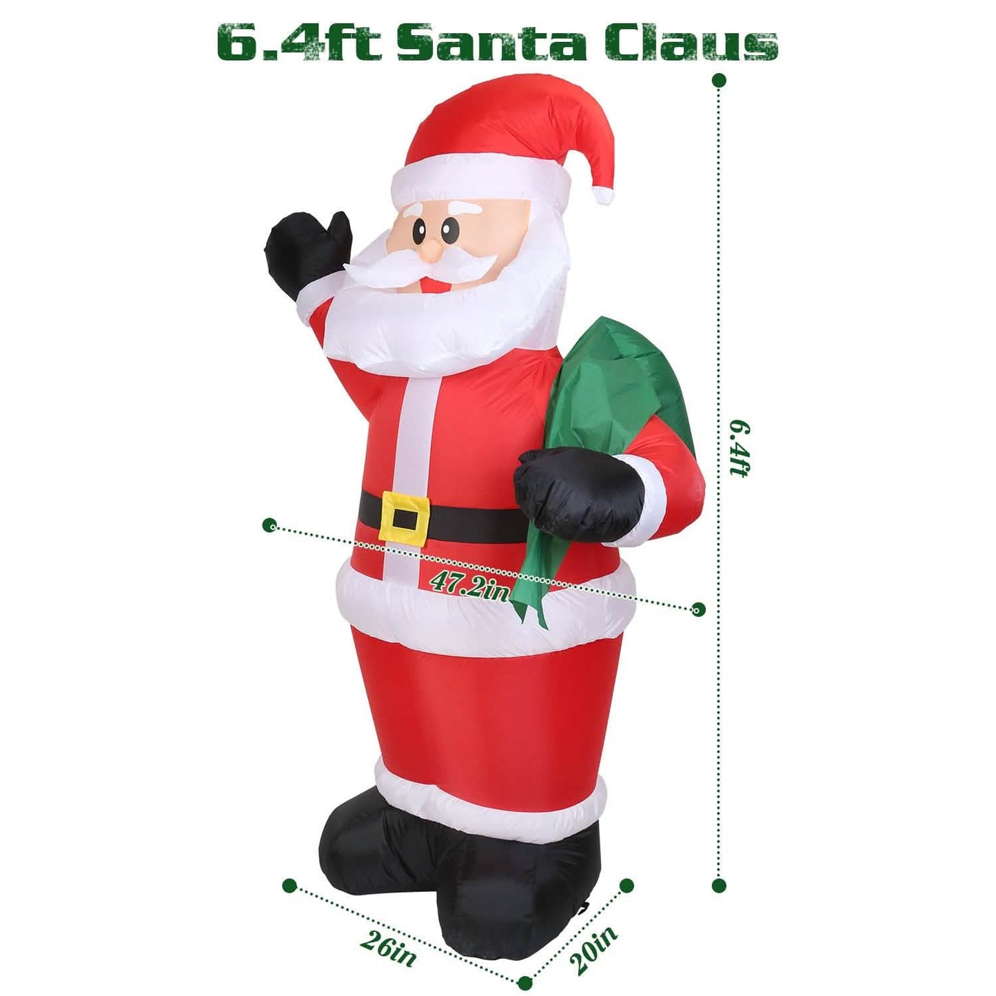 6.4ft Inflatable Christmas Giant Santa Claus DailySale