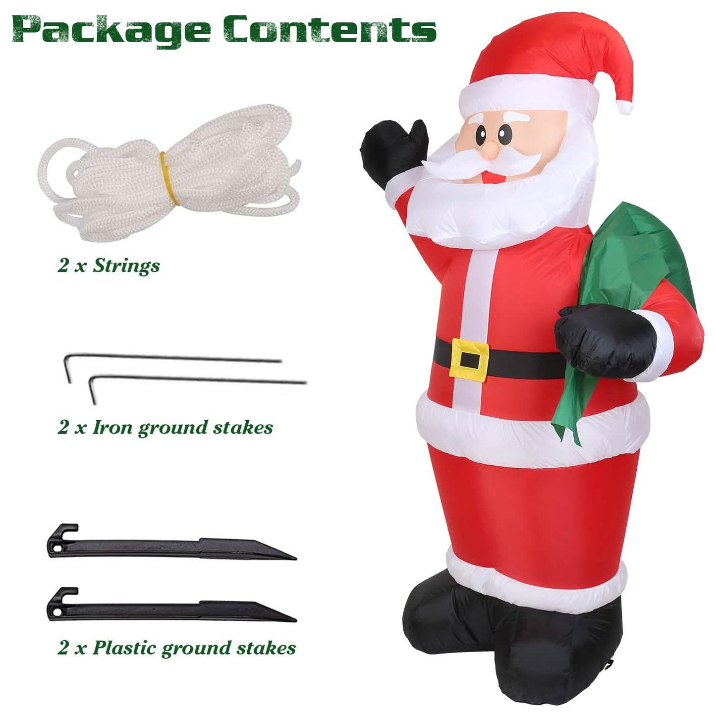 6.4ft Inflatable Christmas Giant Santa Claus DailySale
