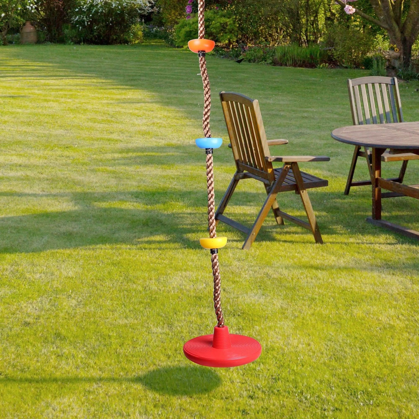 6.5 Ft. Climbing Rope Swing Disc Swing Seat for Kids DailySale