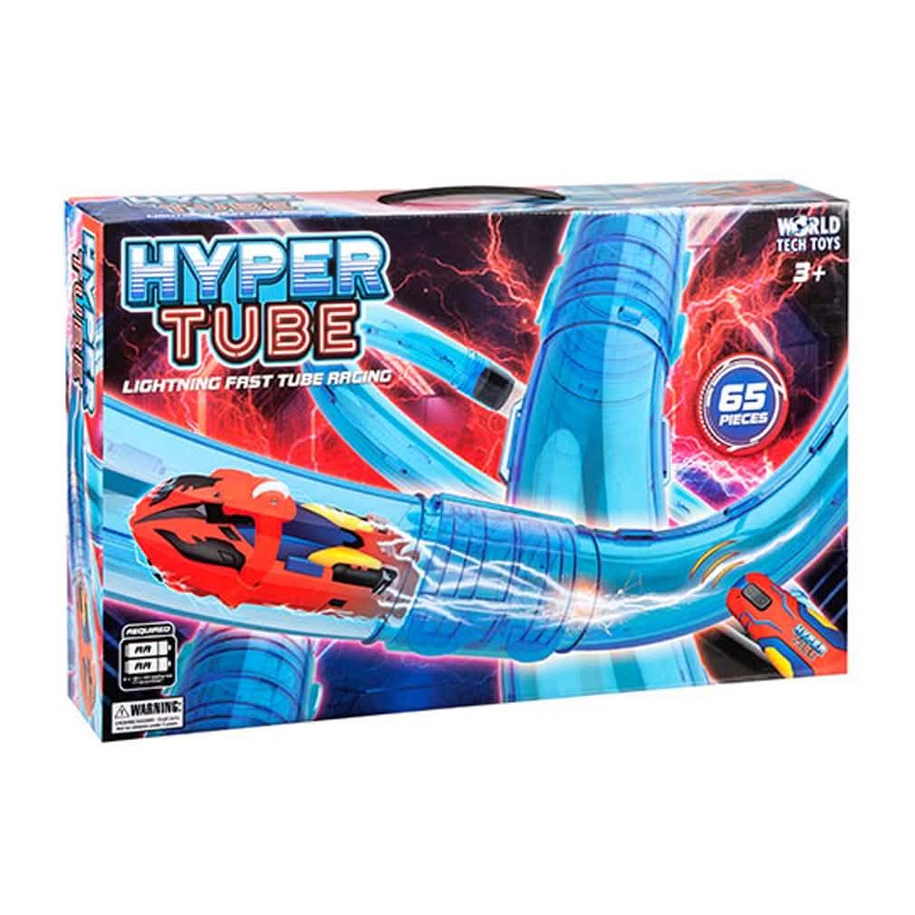 65 Piece Set: Hyper Tube Lightning Fast Tube Racing Playset DailySale