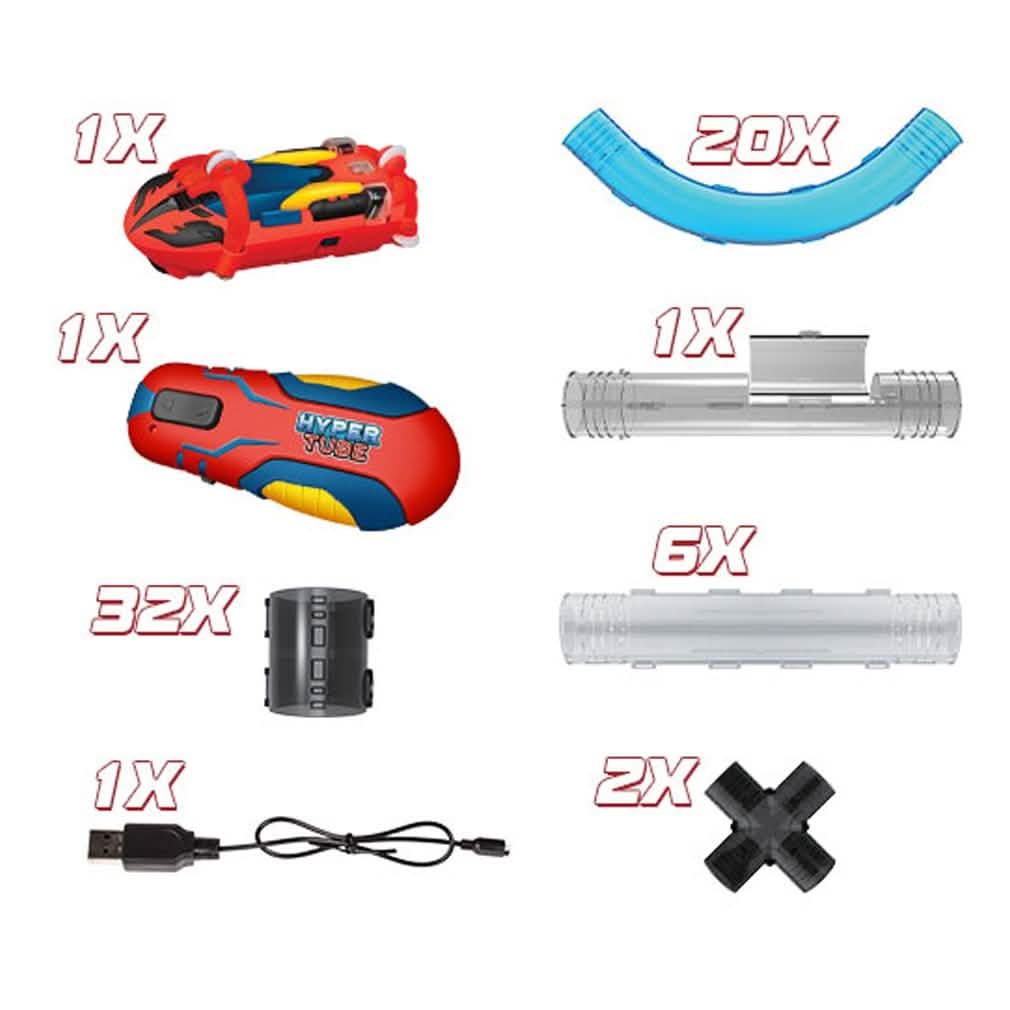 65 Piece Set: Hyper Tube Lightning Fast Tube Racing Playset DailySale