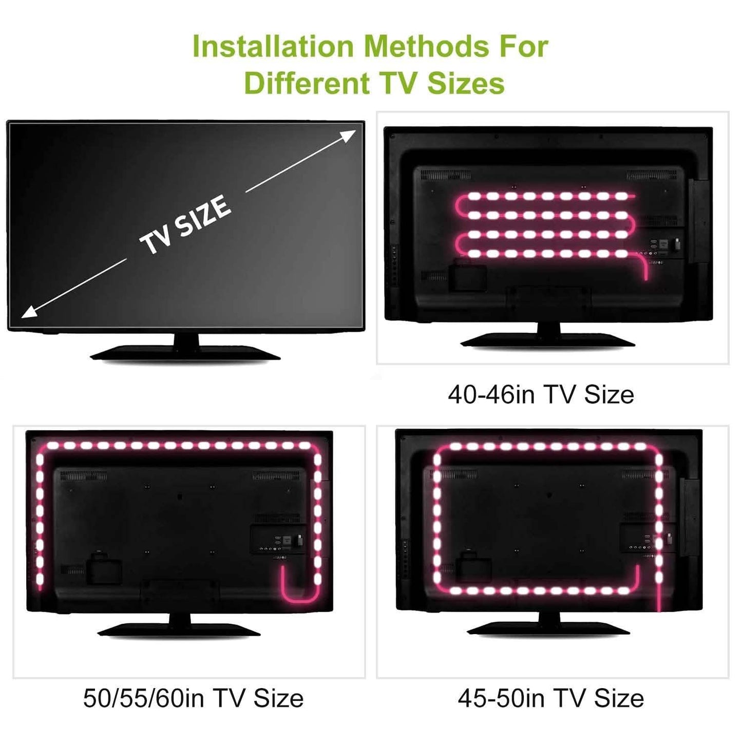 6.56ft TV LED Backlight RGB Strip Light USB Monitor Lighting DailySale