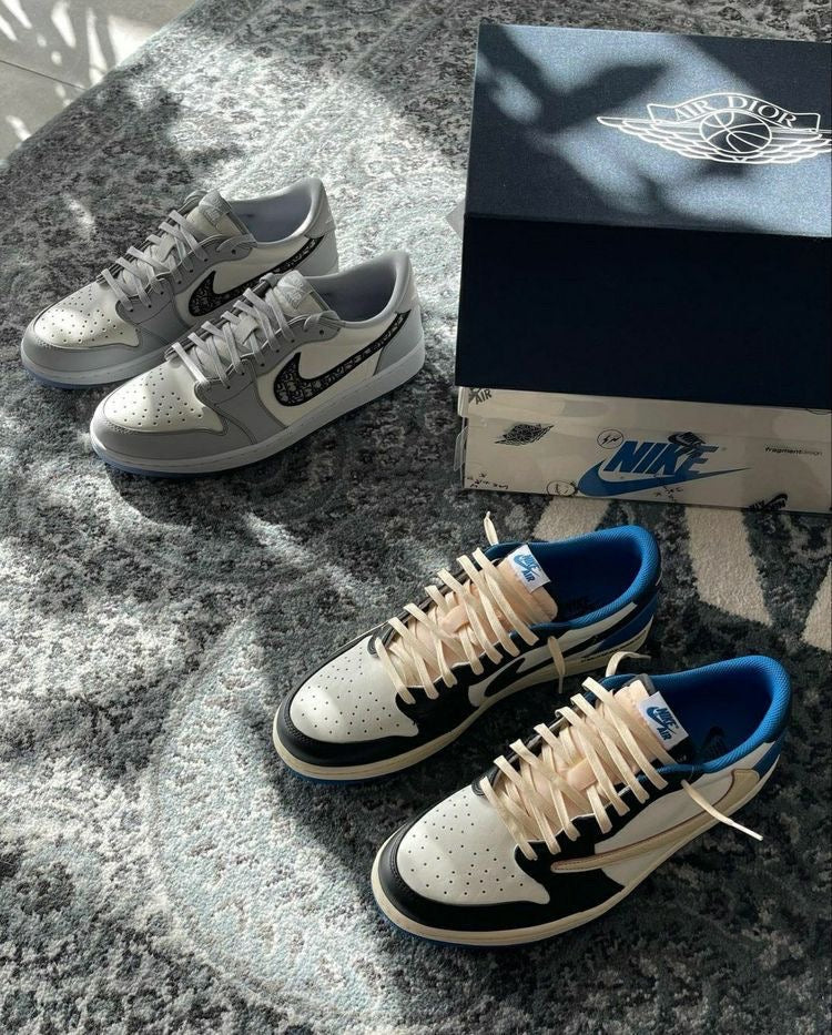 Custom Fragment x Travis Scott x Air Jordan 1 Low DM7866 140 SneakerNational