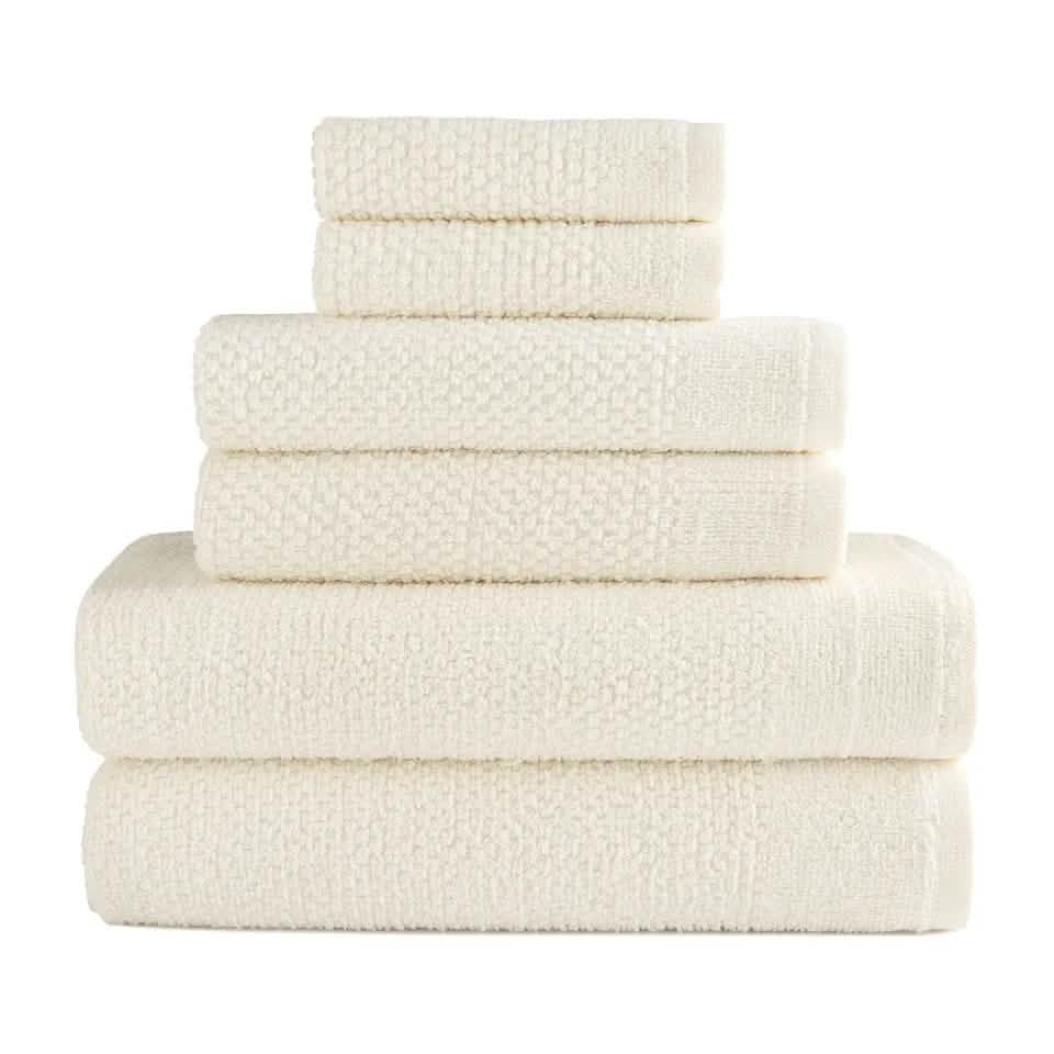6-Piece: Dan River Popcorn Cotton Bath Towel Set DailySale