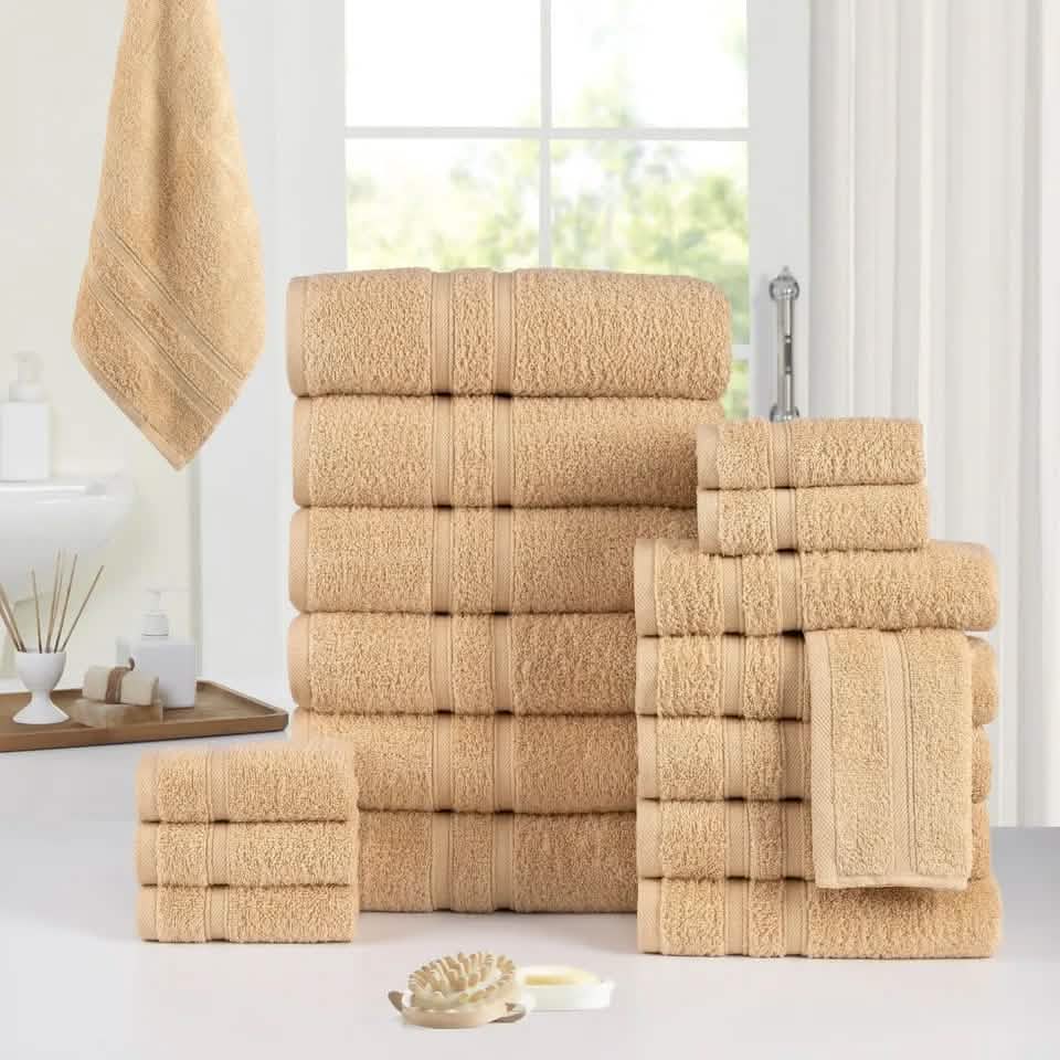 18-Piece: Bibb Home Zero Twist Egyptian Cotton Towel Set DailySale