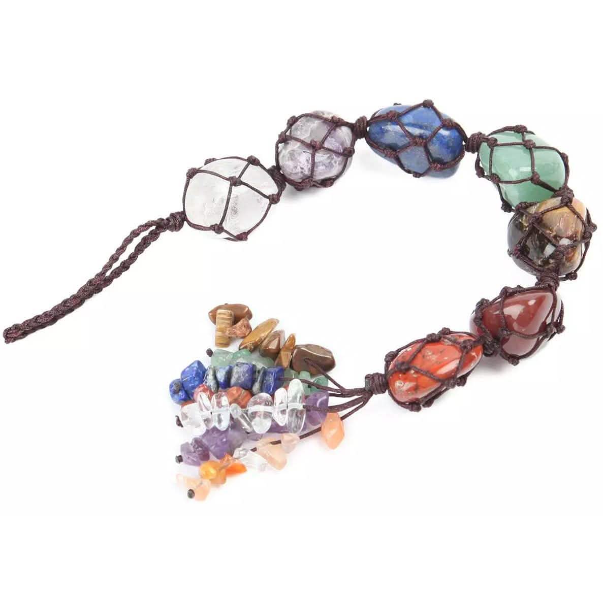 7 Chakra Gemstones Reiki Healing Crystals Tassel Wall Car Hanging Ornament DailySale