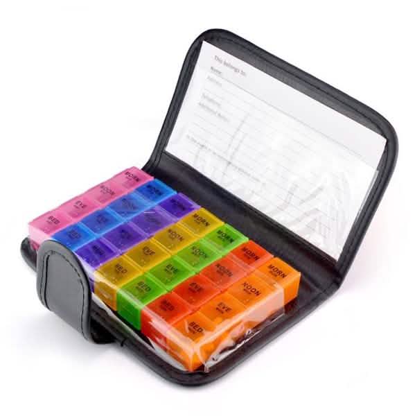 7 Day Extra Large Pill Organizer with Cute Travel Case DailySale
