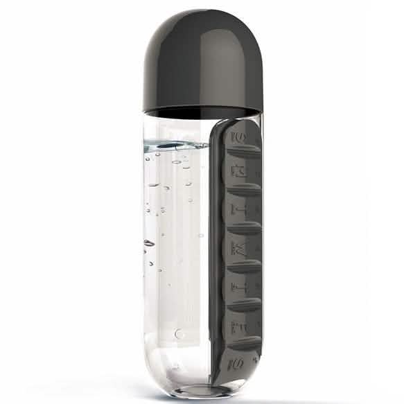 7-Day Pill Tablet Medicine Organizer Water Drink Bottle Holder Box DailySale