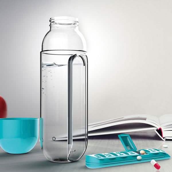 7-Day Pill Tablet Medicine Organizer Water Drink Bottle Holder Box DailySale