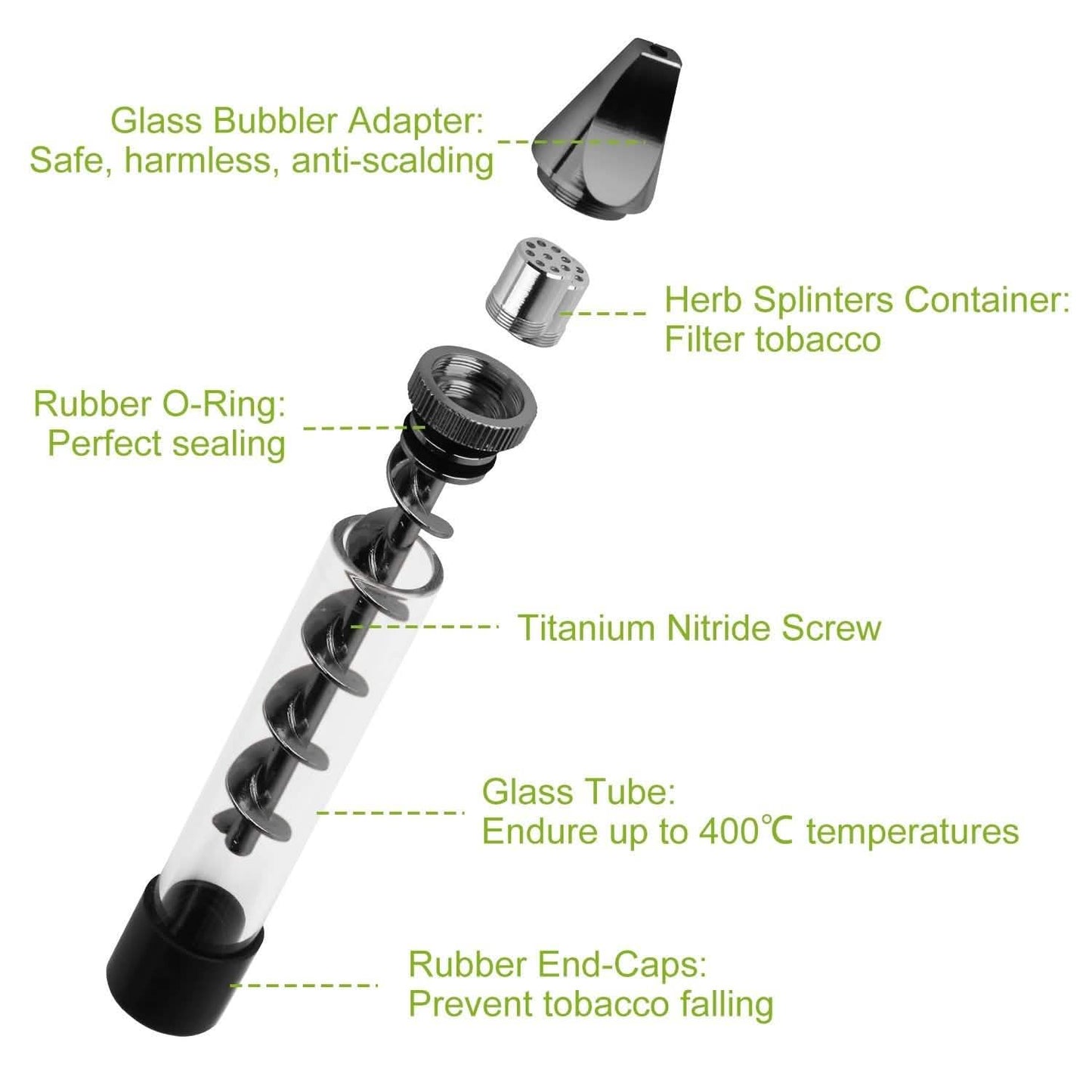 7-in-1 Grinder Blunt Kit with Smoking Metal Tip Cleaning Brush DailySale