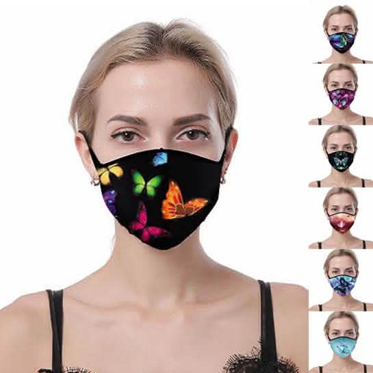 7-Pack: Butterfly Designed Fabric Masks DailySale