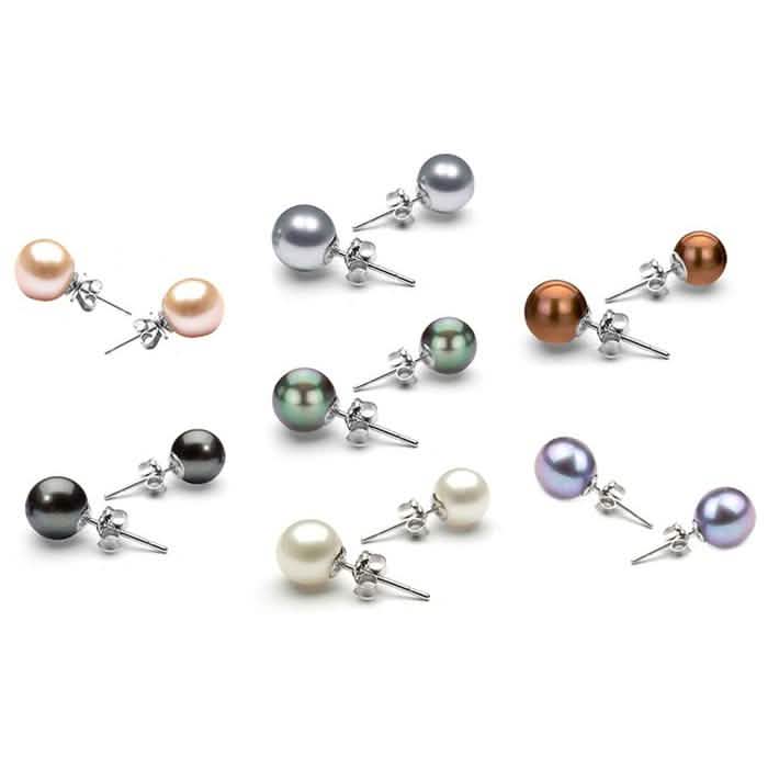 7-Pairs: 18K White Gold Plated Pearl Earrings Set by Valencia Gems DailySale