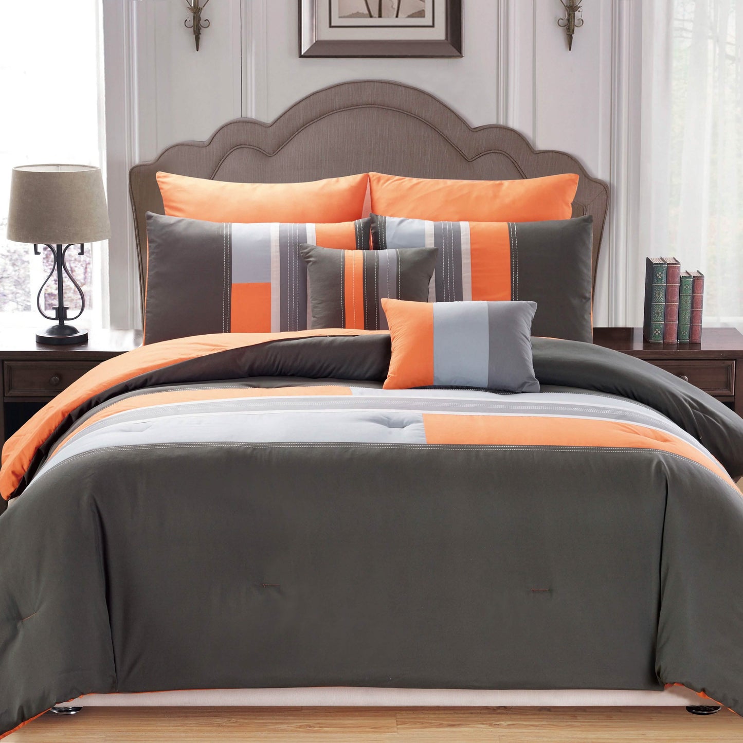 7-Piece: Luxury Bordered Queen Comforter Set DailySale