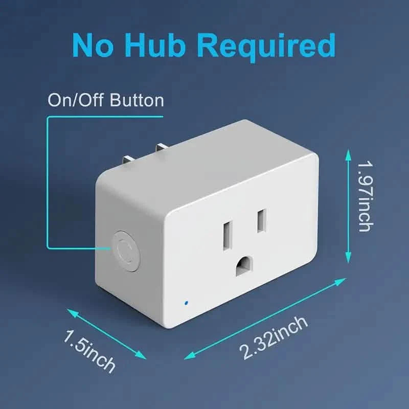 2-Pack: WiFi Smart Plug – 15A, Timer & App Control, Works with Alexa & Google Home DailySale