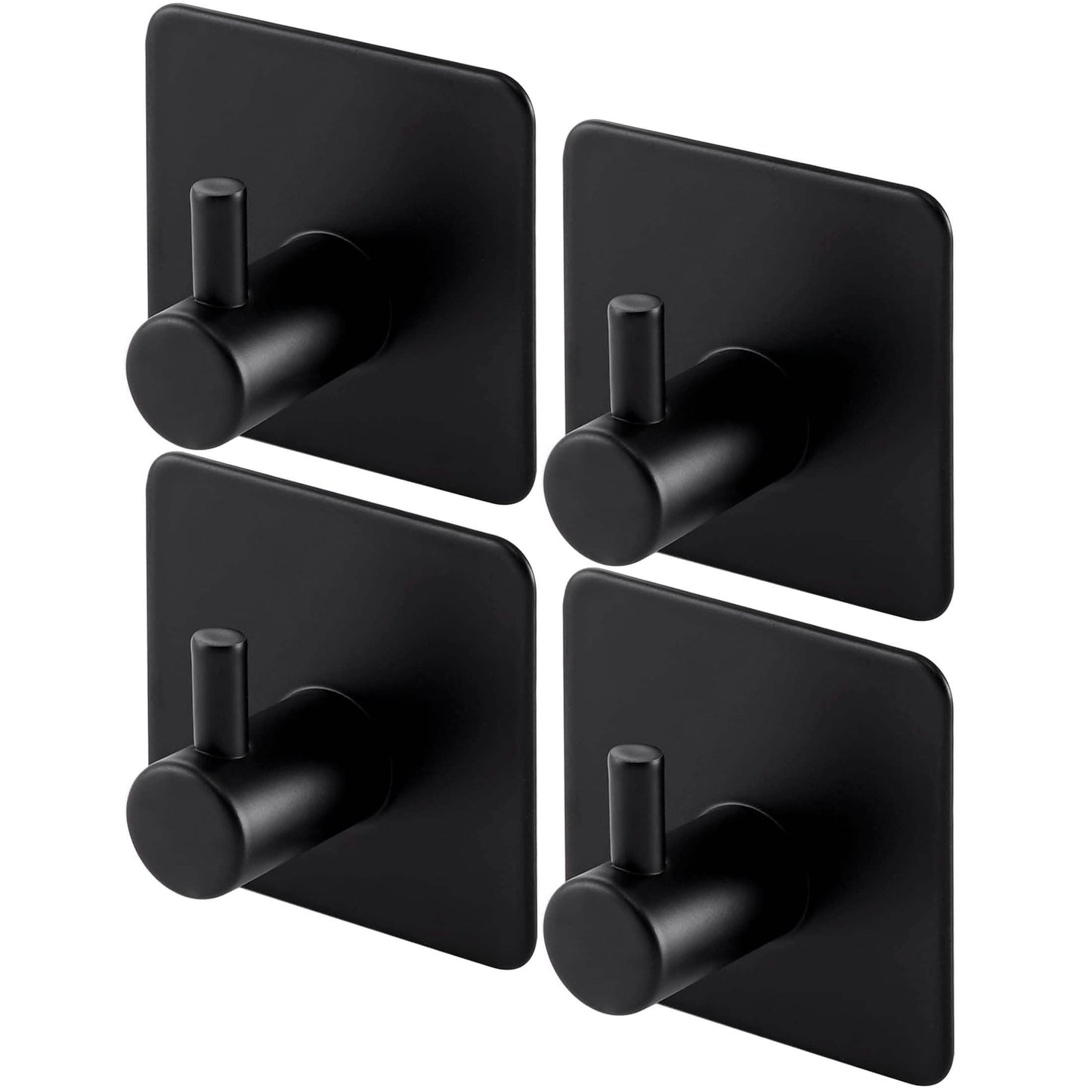 4-Pack Heavy Duty Stick Hooks – Stainless Steel, Waterproof, Wall Mount DailySale