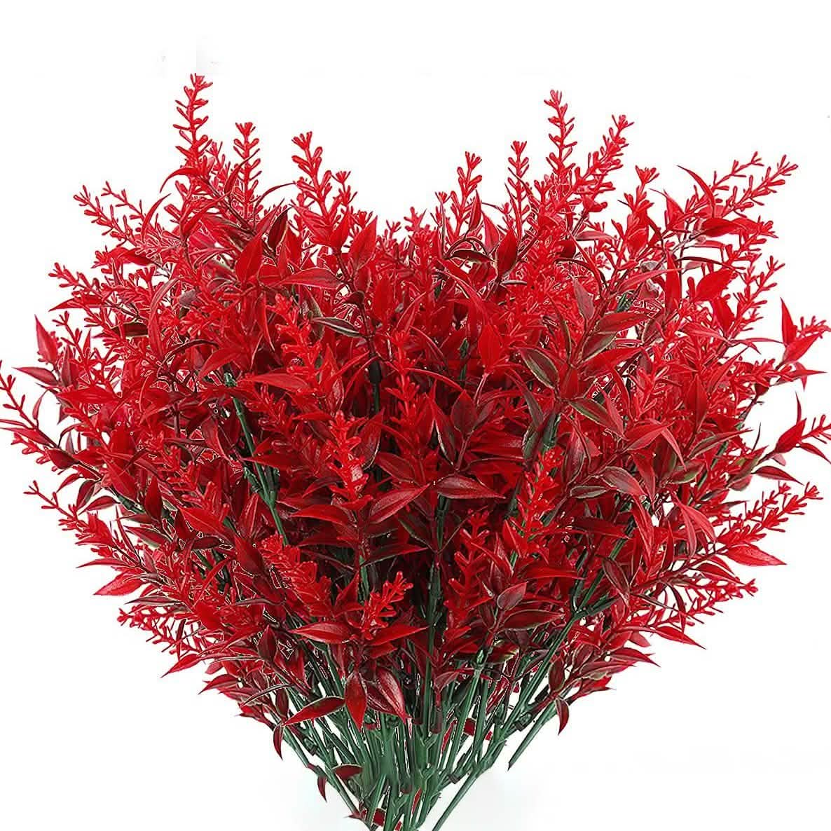 8 Bundles Artificial Lavender Plastic Flower Decorations DailySale