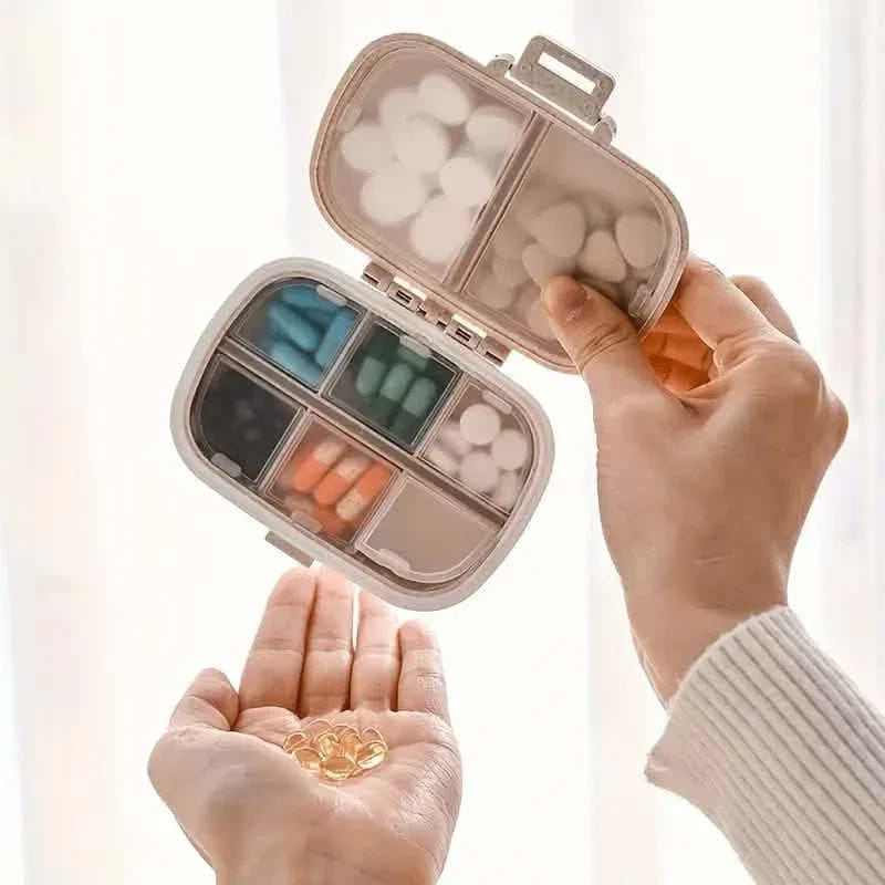 8-Compartment Weekly Medicine Travel Pill Organizer Storage Box DailySale