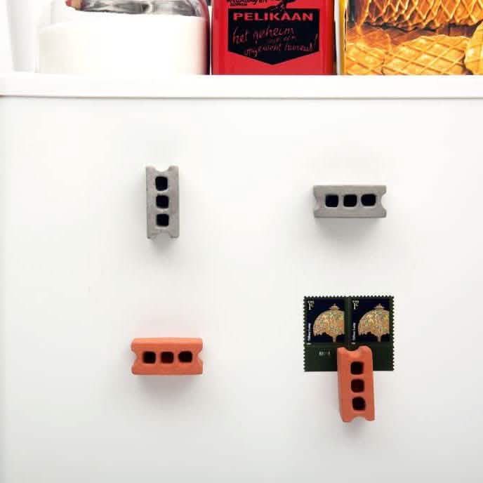 8-Pack: Multicolored Kikkerland Cinder Block Magnets DailySale