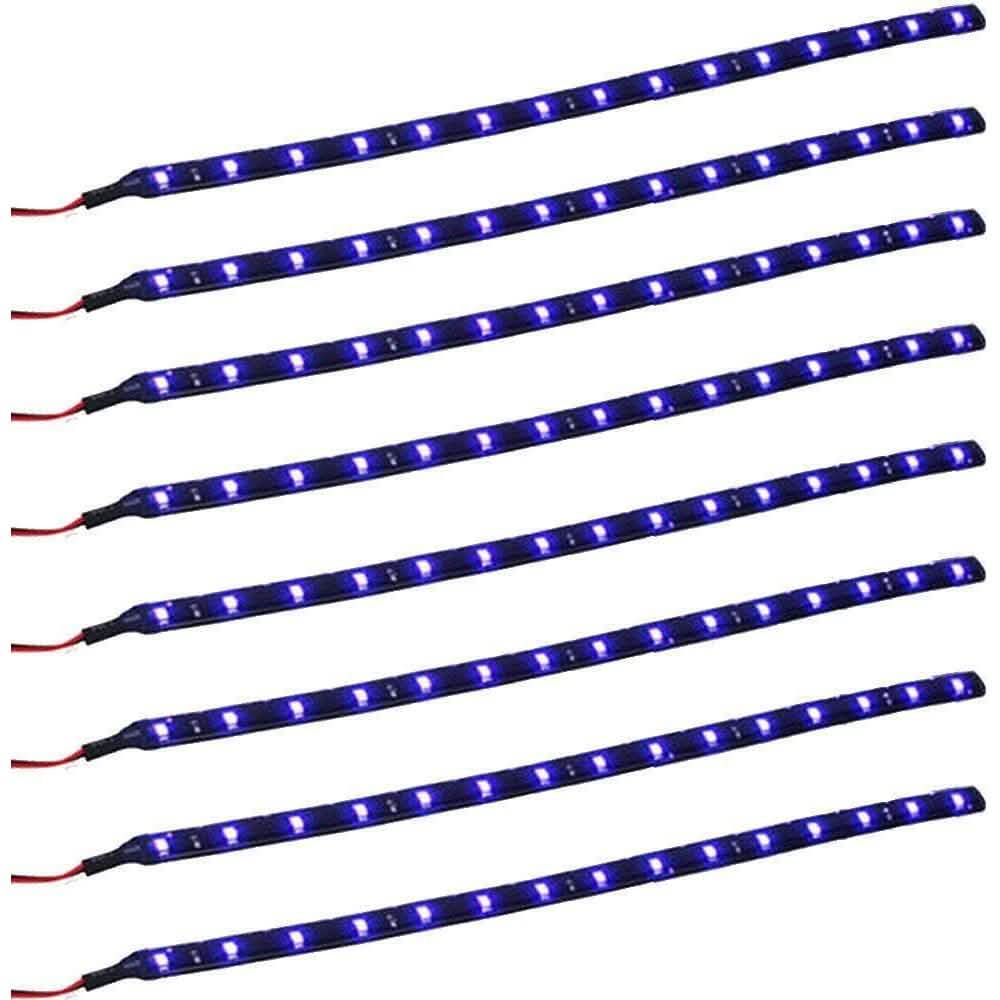 8-Piece: Flexible Waterproof LED Strip Light for Car DailySale