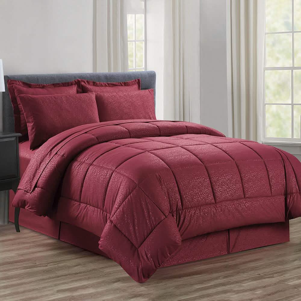 8-Piece: Plazatex Vine Microfiber Comforter Bed in A Bag Set DailySale